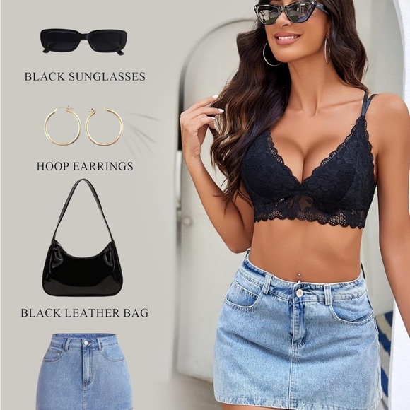 Elegant Black Lace Bralette - Picture 6 of 6